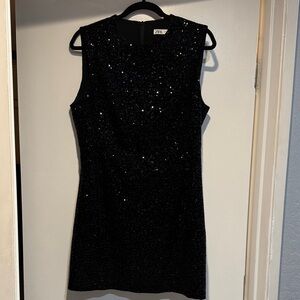 Zara Sparkling Black Mini Dress